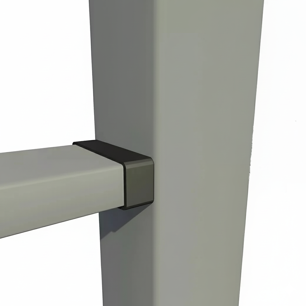 Intermediate post 60x60mm complete