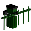 Ronde paal koker 60x40 mm compleet voor eind-, begin- of hoekpaal van hekwerk of schutting