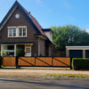 Schiebetor mit Holzeinlegearbeiten (ohne Holzplanken)