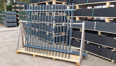 Spijlenhekwerk doorgestoken 2x  - Complete pakket - Antracietgrijs